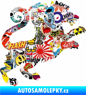 Samolepka Trojhlavý pes kerberos 002 pravá Sticker bomb