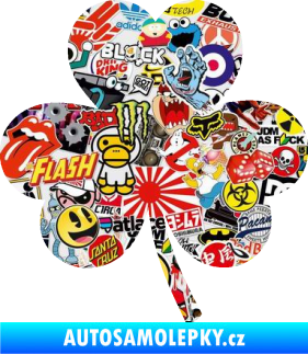 Samolepka Trojlístek 001 levá Sticker bomb