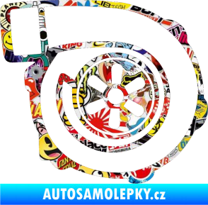 Samolepka Turbo silueta 001  pravá Sticker bomb