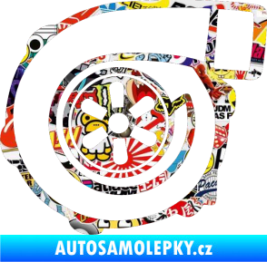 Samolepka Turbo silueta 001 levá Sticker bomb