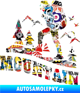 Samolepka Turista 005 levá výšlap na hory Sticker bomb