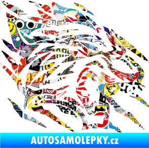 Samolepka Tygr 012 pravá drápance Sticker bomb