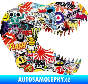 Samolepka Tyrannosaurus Rex lebka 001 pravá Sticker bomb