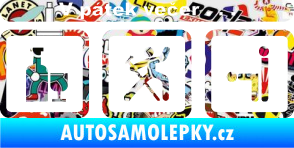 Samolepka V pátek večer  Sticker bomb