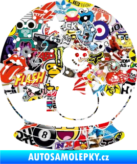 Samolepka Vánoční dekorace 001 pravá sněžítko Sticker bomb