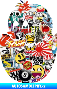 Samolepka Velikonoční dekorace 001 levá kuřátko Sticker bomb