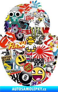 Samolepka Velikonoční dekorace 001 pravá kuřátko Sticker bomb