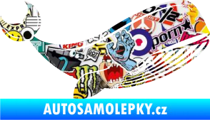 Samolepka Velryba 001 pravá Sticker bomb