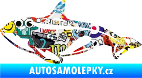 Samolepka Velryba 004 levá Sticker bomb