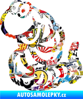 Samolepka Veselý červík levá Sticker bomb