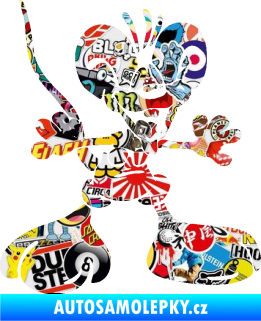 Samolepka Veselý myšák pravá Sticker bomb