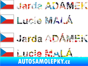 Samolepka Vlajka ČR se jménem Sticker bomb