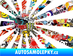 Samolepka Vlajka Japonsko 002 levá JDM Sticker bomb