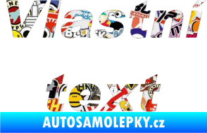 Samolepka Vlastní text - Arial Black kurzíva Sticker bomb
