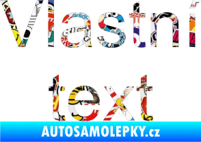 Samolepka Vlastní text - Arial Sticker bomb