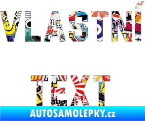 Samolepka Vlastní text - Blockletter Sticker bomb