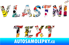 Samolepka Vlastní text - Cancun Sticker bomb