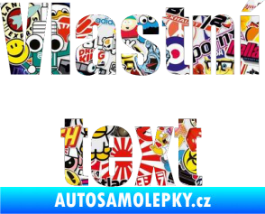 Samolepka Vlastní text - Impact Sticker bomb