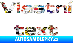 Samolepka Vlastní text - Microgramma Sticker bomb