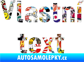 Samolepka Vlastní text - Moto GP Sticker bomb