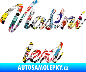 Samolepka Vlastní text - Orange Personal Sticker bomb