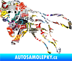 Samolepka Vlk 002 levá Sticker bomb