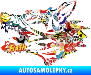 Samolepka Vlk 003 levá Sticker bomb