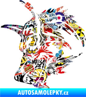 Samolepka Vlk 004 levá Sticker bomb