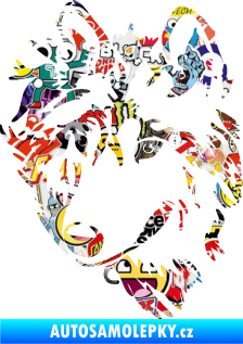 Samolepka Vlk 009 levá hlava Sticker bomb