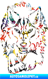 Samolepka Vlk 010 levá běžící  Sticker bomb