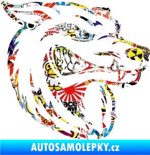 Samolepka Vlk 016 pravá Sticker bomb