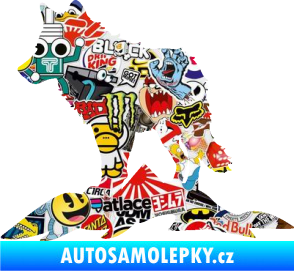 Samolepka Vlk 031 levá hory Sticker bomb