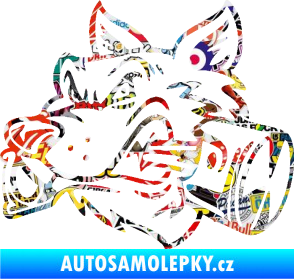 Samolepka Vlk 032 levá moto s pístem Sticker bomb