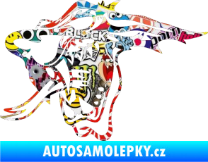 Samolepka Vlk levá Sticker bomb