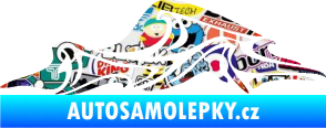 Samolepka Vlny 002 levá moře Sticker bomb
