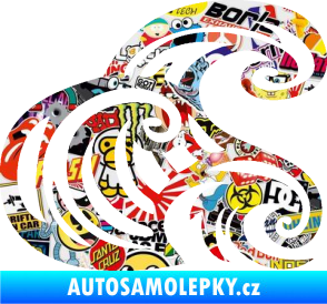 Samolepka Vlny 004 pravá moře Sticker bomb