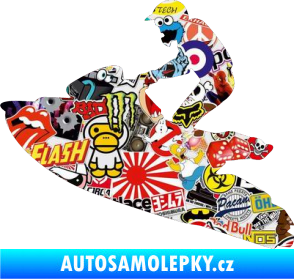 Samolepka Vodní skútr 001 levá Sticker bomb