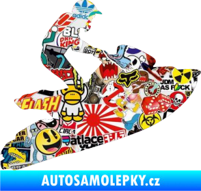 Samolepka Vodní skútr 001 pravá Sticker bomb