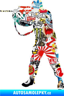 Samolepka Voják 001 levá Sticker bomb