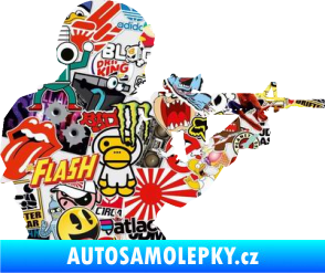 Samolepka Voják 005 pravá Sticker bomb
