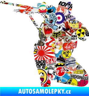 Samolepka Voják 010 levá sniper Sticker bomb
