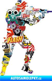 Samolepka Voják 011 pravá  Sticker bomb
