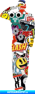 Samolepka Voják 012 levá salutuje Sticker bomb