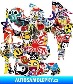 Samolepka Voják 015 levá modlící se s křídly Sticker bomb