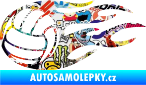 Samolepka Volejbalový míč 002 levá Sticker bomb