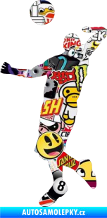 Samolepka Voleybal 001 levá Sticker bomb