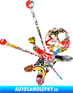 Samolepka Voodoo panenka 002 pravá Sticker bomb