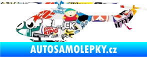 Samolepka Vrtulník 001 levá helikoptéra Sticker bomb