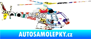 Samolepka Vrtulník 002 pravá helikoptéra Sticker bomb