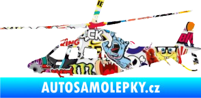 Samolepka Vrtulník 004 levá helikoptéra Sticker bomb